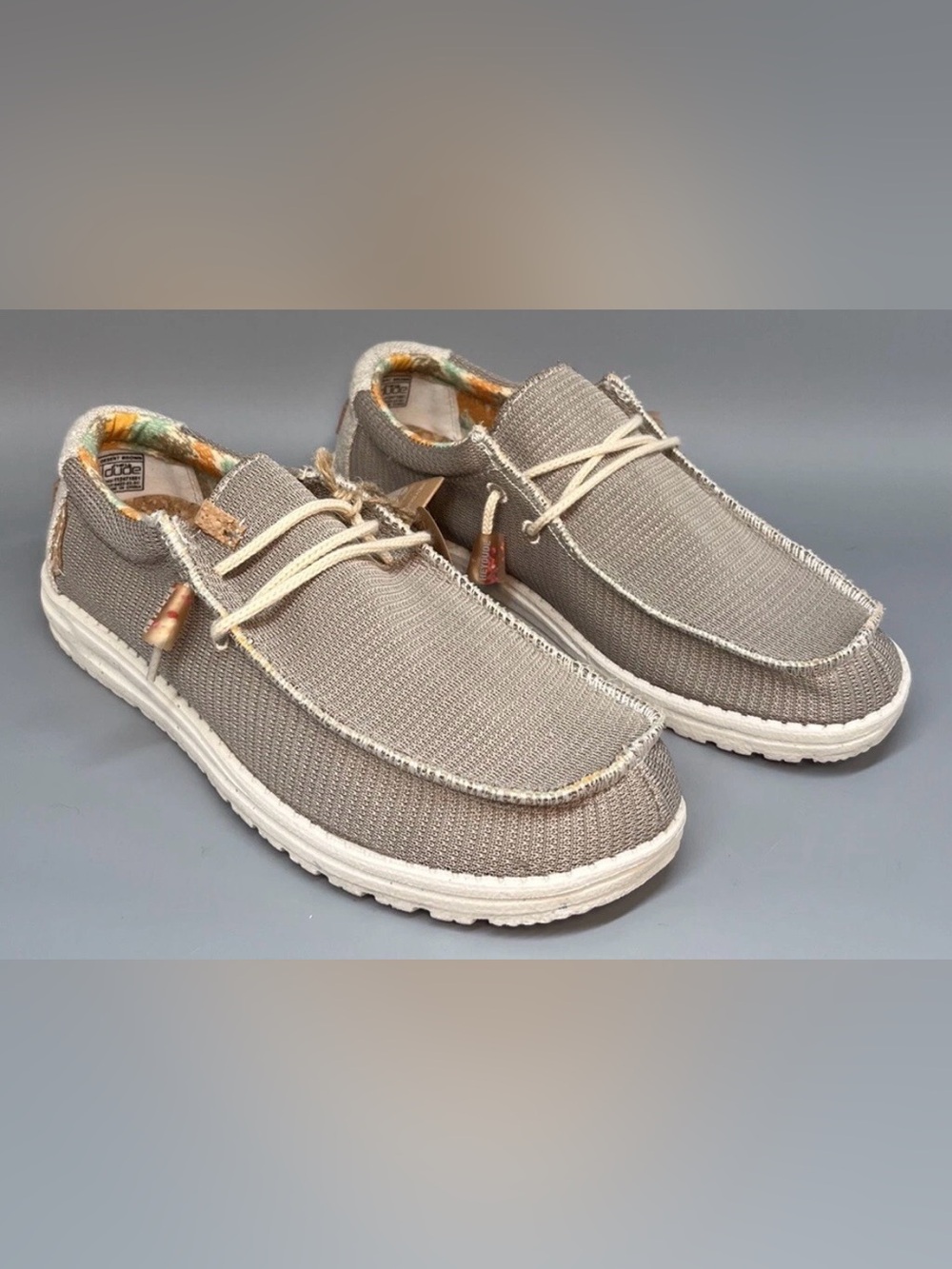 Hey Dude Wally Eco Sox Desert Brown Stretch Tofu Slip On Shoes Loafers-Men’s 8